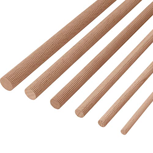 Gedotec Buchen-Rundstab gerillt | Riffel-Stäbe | Bastelstäbe 14 x 1000 mm | 10 Stück | Holzstäbe aus Buchenholz zum Basteln | Rundstab aus Massiv-Holz rund | Bastelstäbe Holzbau-Stöcke | Holzstäbchen Gedotec Buchen-Rundstab gerillt | Riffel-Stäbe | Bastelstäbe 14 x 1000 mm | 10 Stück | Holzstäbe aus Buchenholz zum Basteln | Rundstab aus Massiv-Holz rund | Bastelstäbe Holzbau-Stöcke | Holzstäbchen von Gedotec