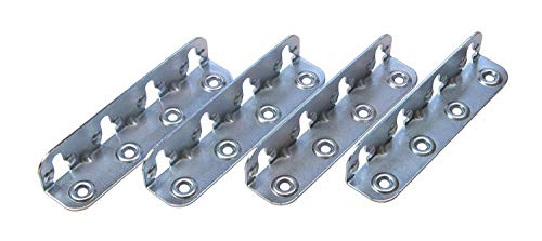 Gedotec Bettverbinder Metall Möbelverbinder HS mit Schlüssellochstanzung | 23 x 25 x 120 mm | Einhängeverbinder zum Schrauben | Stahl blau verzinkt | 4 Stück - Winkelverbinder für Möbel & Betten Gedotec Bettverbinder Metall Möbelverbinder HS mit Schlüssellochstanzung | 23 x 25 x 120 mm | Einhängeverbinder zum Schrauben | Stahl blau verzinkt | 4 Stück - Winkelverbinder für Möbel & Betten von Gedotec
