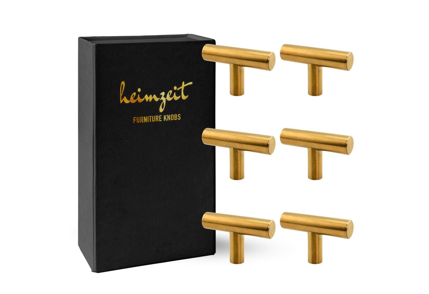 heimzeit Möbelgriff heimzeit Möbelgriffe T-Form (6-St) von heimzeit