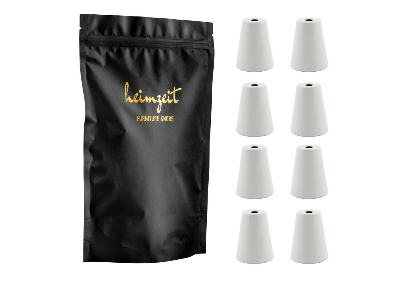 heimzeit Möbelgriff heimzeit Möbelknöpfe Rund (8-St) von heimzeit