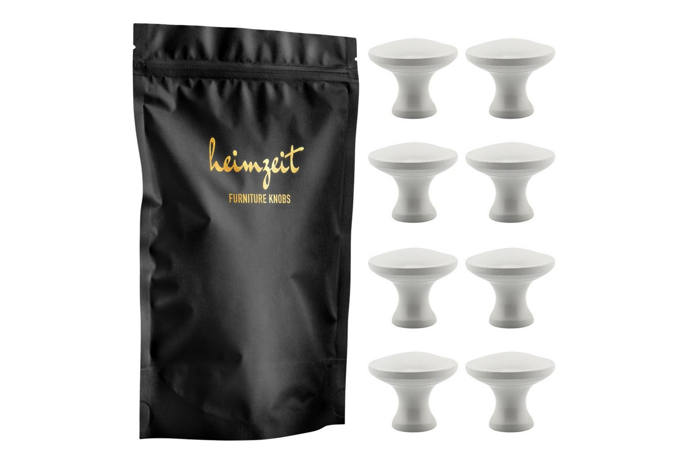 heimzeit Möbelgriff heimzeit Möbelknöpfe Rund groß (8-St) von heimzeit