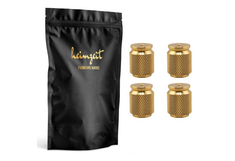 heimzeit Möbelgriff heimzeit Möbelknöpfe geriffelt (4-St) von heimzeit