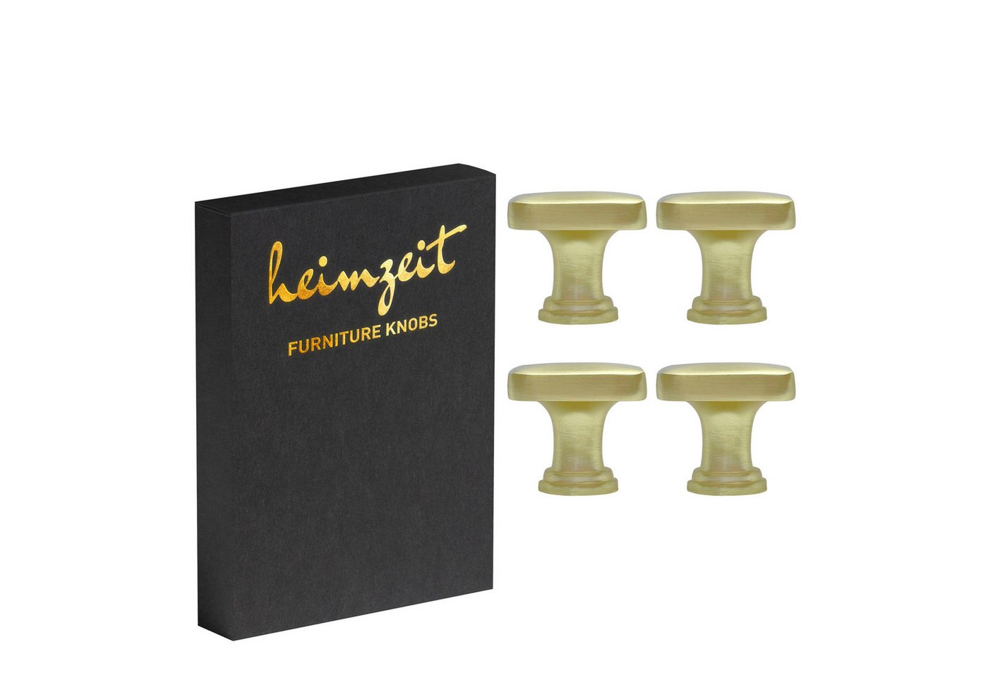 heimzeit Möbelgriff heimzeit Möbelknöpfe Quadratisch (4-St) von heimzeit