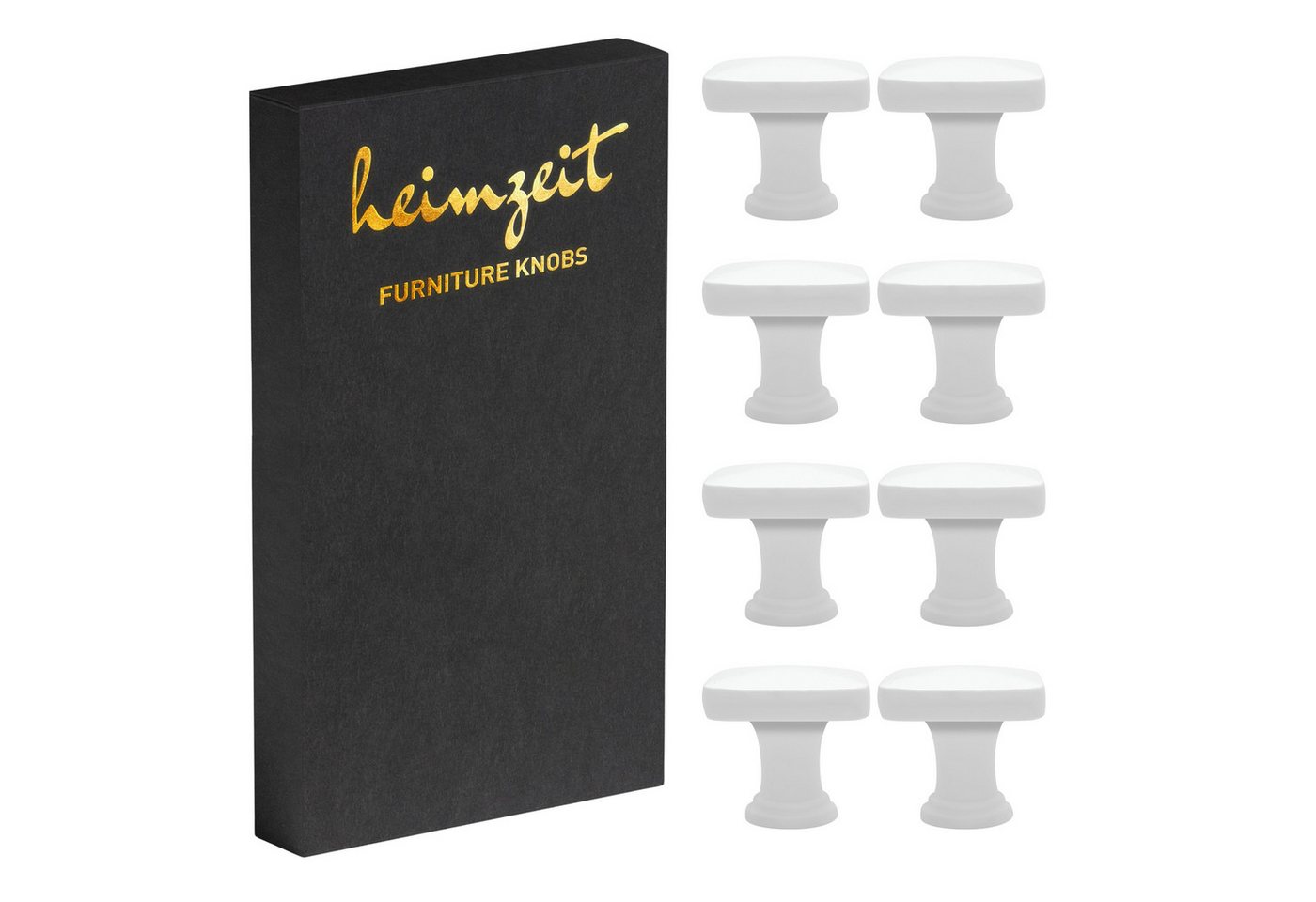 heimzeit Möbelgriff heimzeit Möbelknöpfe Quadratisch (8-St) von heimzeit
