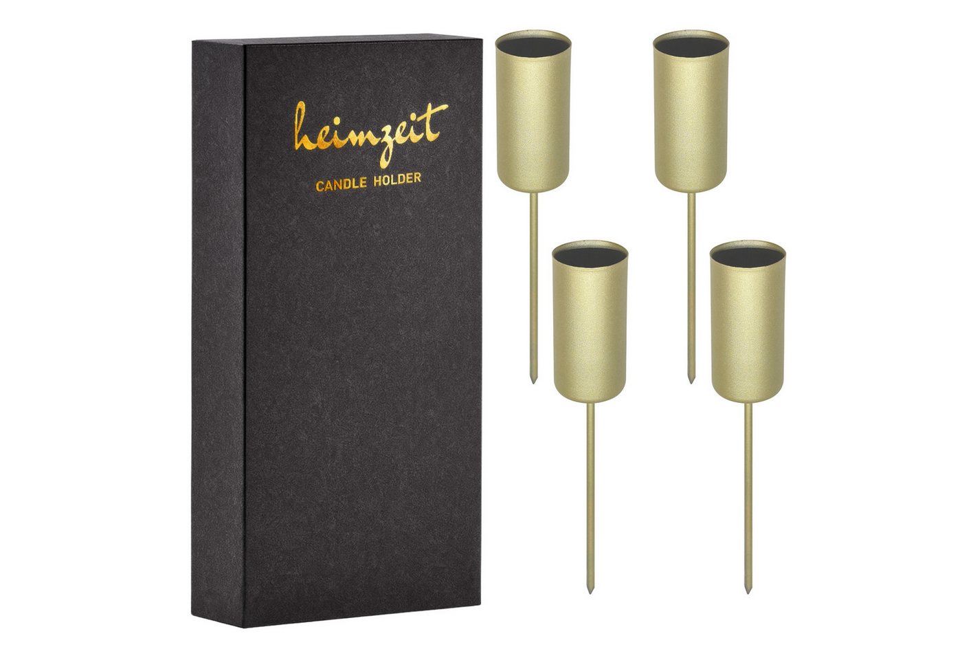 heimzeit Tischkerzenhalter Kerzenhalter f. Stabkerzen Ø22 mm zum Stecken von heimzeit