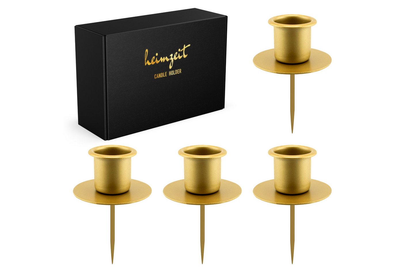heimzeit Tischkerzenhalter Kerzenhalter für Stabkerzen Ø 22 mm zum Stecken von heimzeit