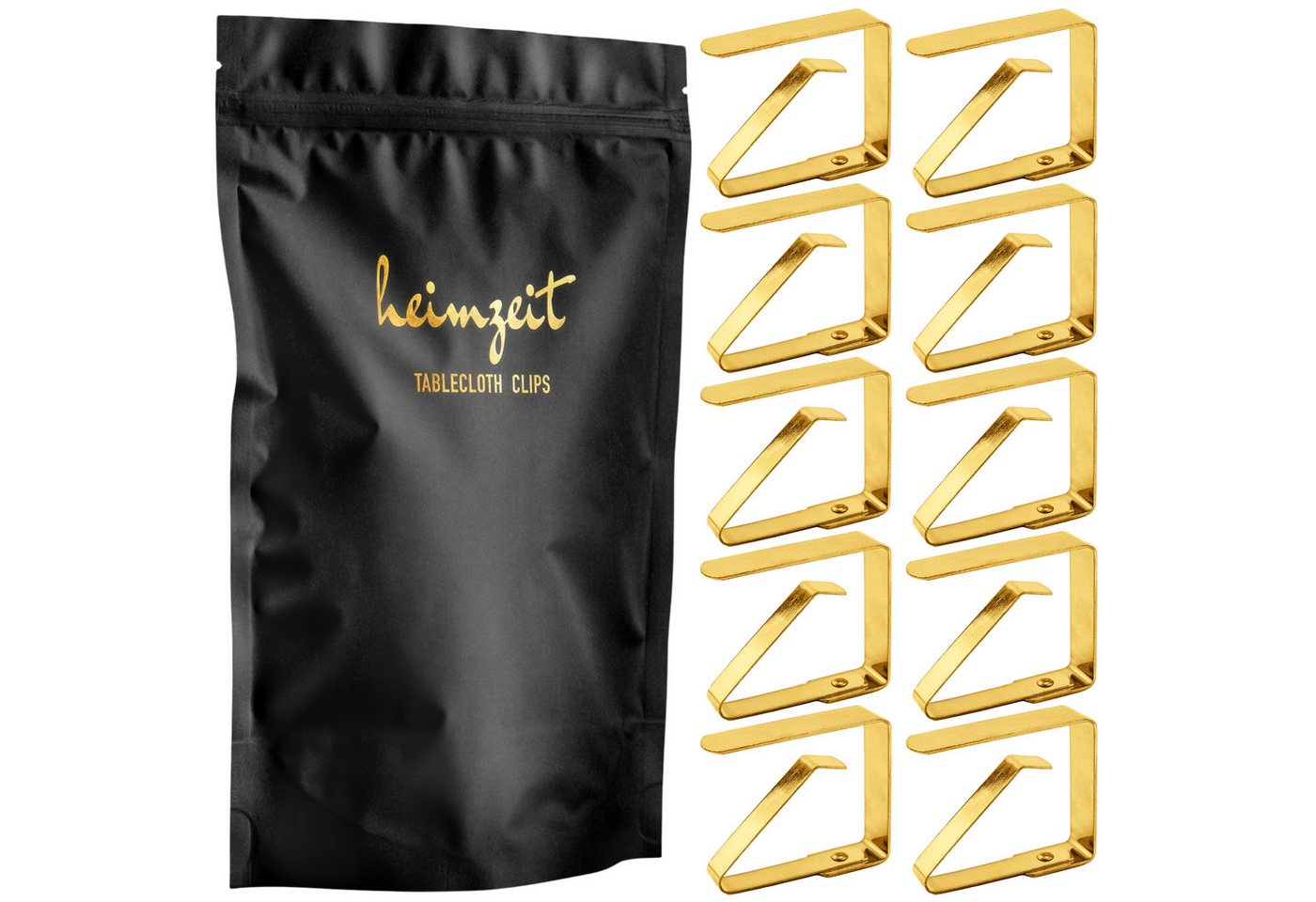 heimzeit Tischtuchklammer Tischdeckenklammern für Platten bis 3 cm, (10-tlg) von heimzeit