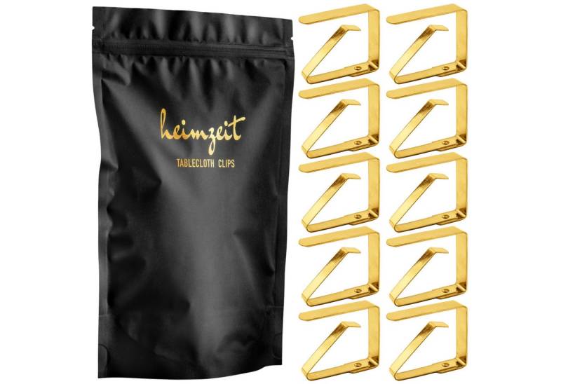 heimzeit Tischtuchklammer Tischdeckenklammern für Platten bis 3 cm, (10-tlg) von heimzeit