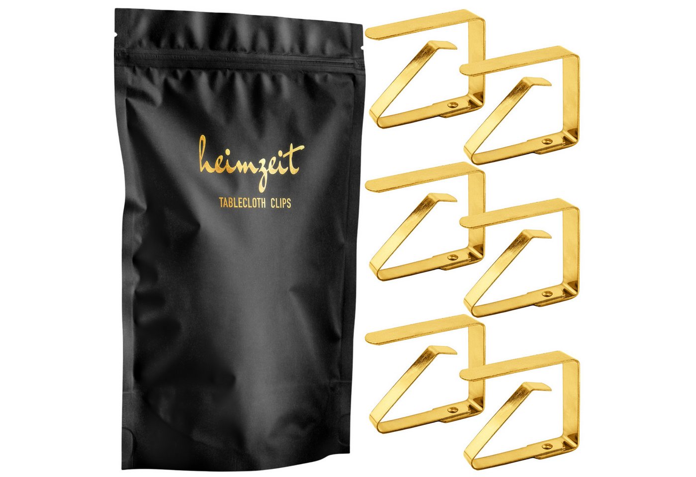heimzeit Tischtuchklammer Tischdeckenklammern für Platten bis 3 cm, (6-tlg) von heimzeit