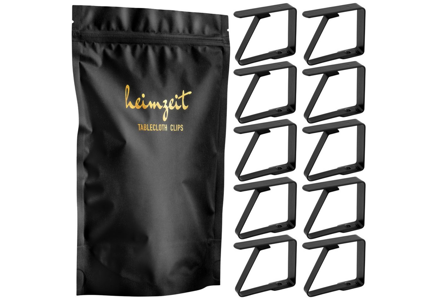 heimzeit Tischtuchklammer Tischdeckenklammern für Platten bis 3 cm, (10-tlg) von heimzeit