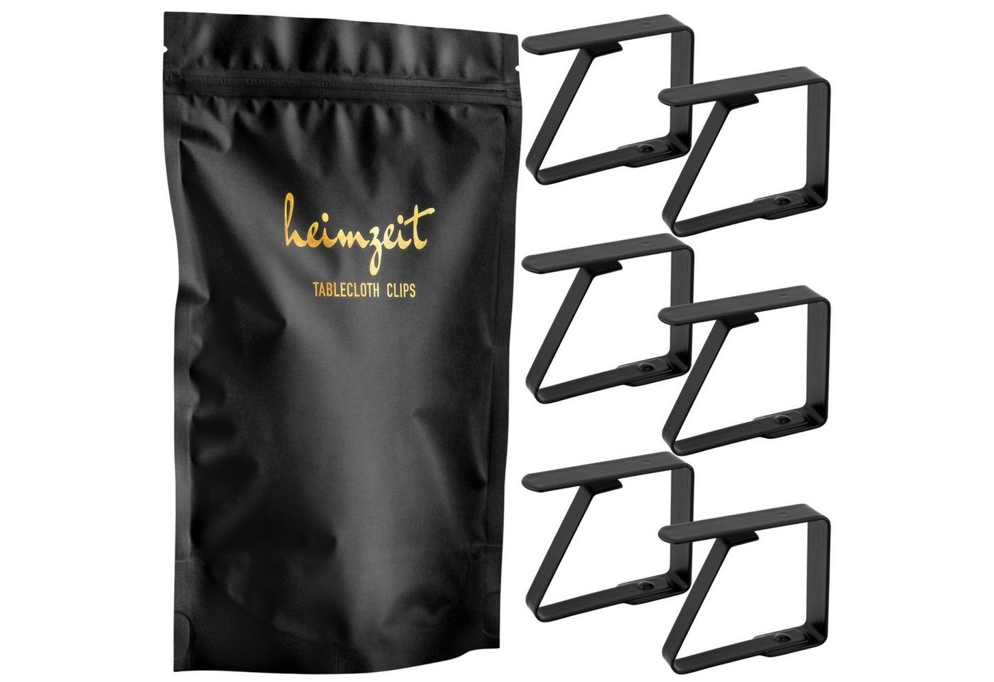 heimzeit Tischtuchklammer Tischdeckenklammern für Platten bis 3 cm, (6-tlg) von heimzeit