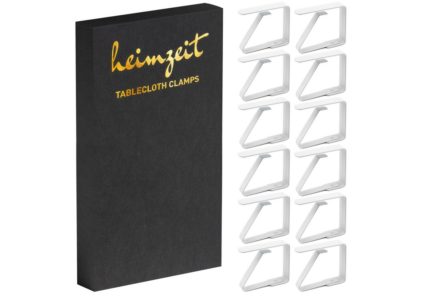 heimzeit Tischtuchklammer Tischdeckenklammern für Platten 3-5 cm, (12-tlg) von heimzeit