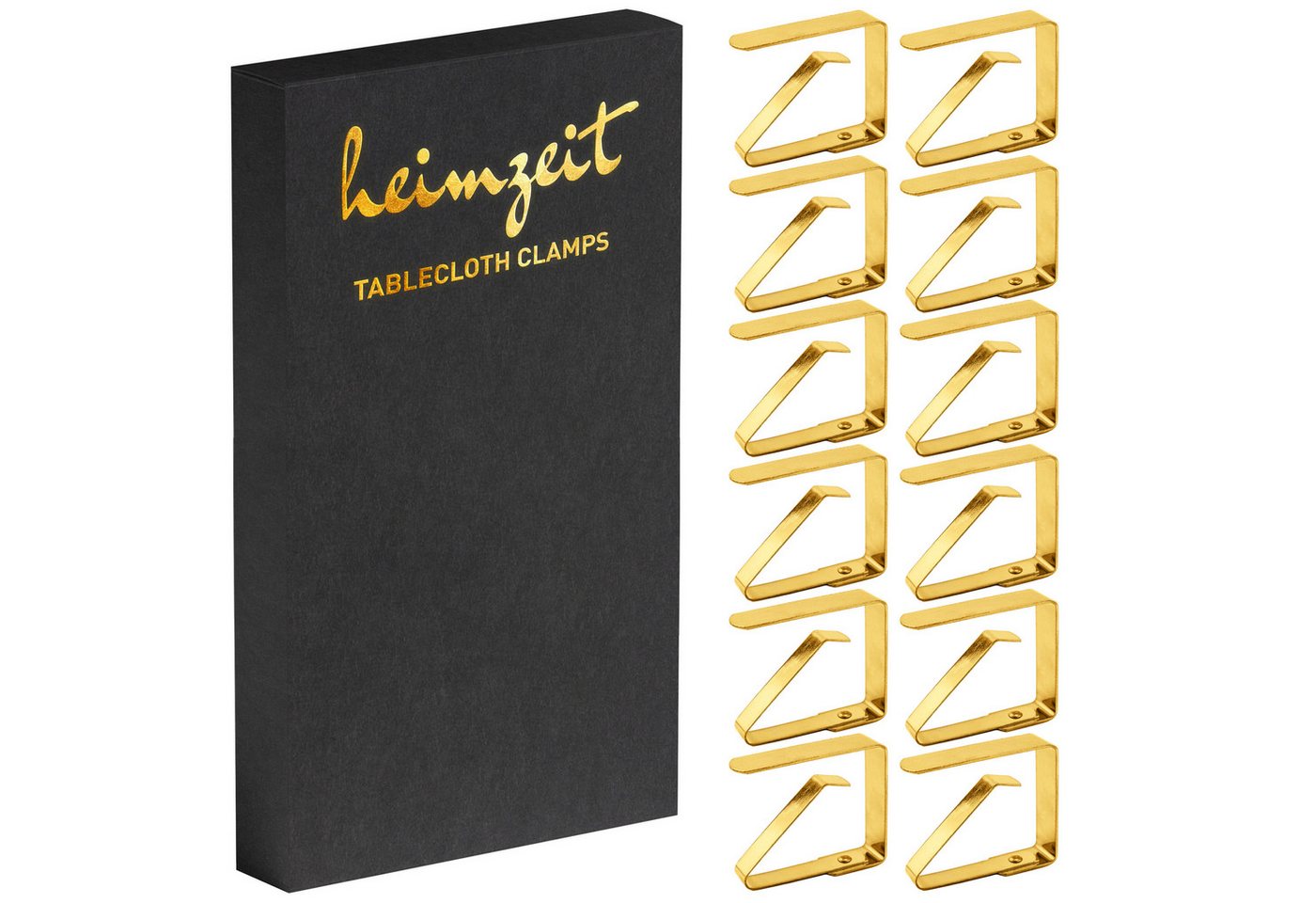 heimzeit Tischtuchklammer Tischdeckenklammern für Platten 3-5 cm, (12-tlg) von heimzeit