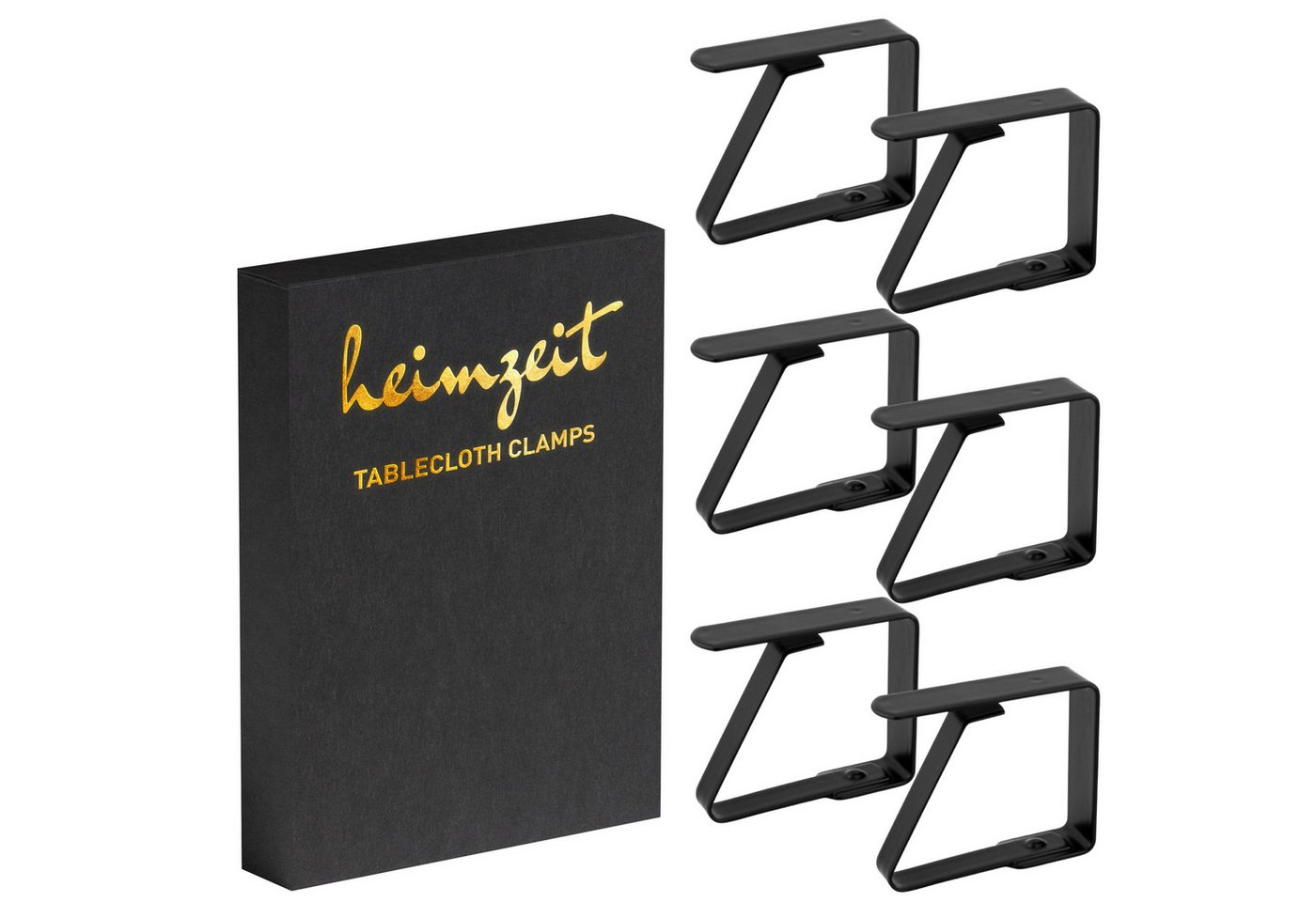 heimzeit Tischtuchklammer Tischdeckenklammern für Platten 3-5 cm, (6-tlg) von heimzeit