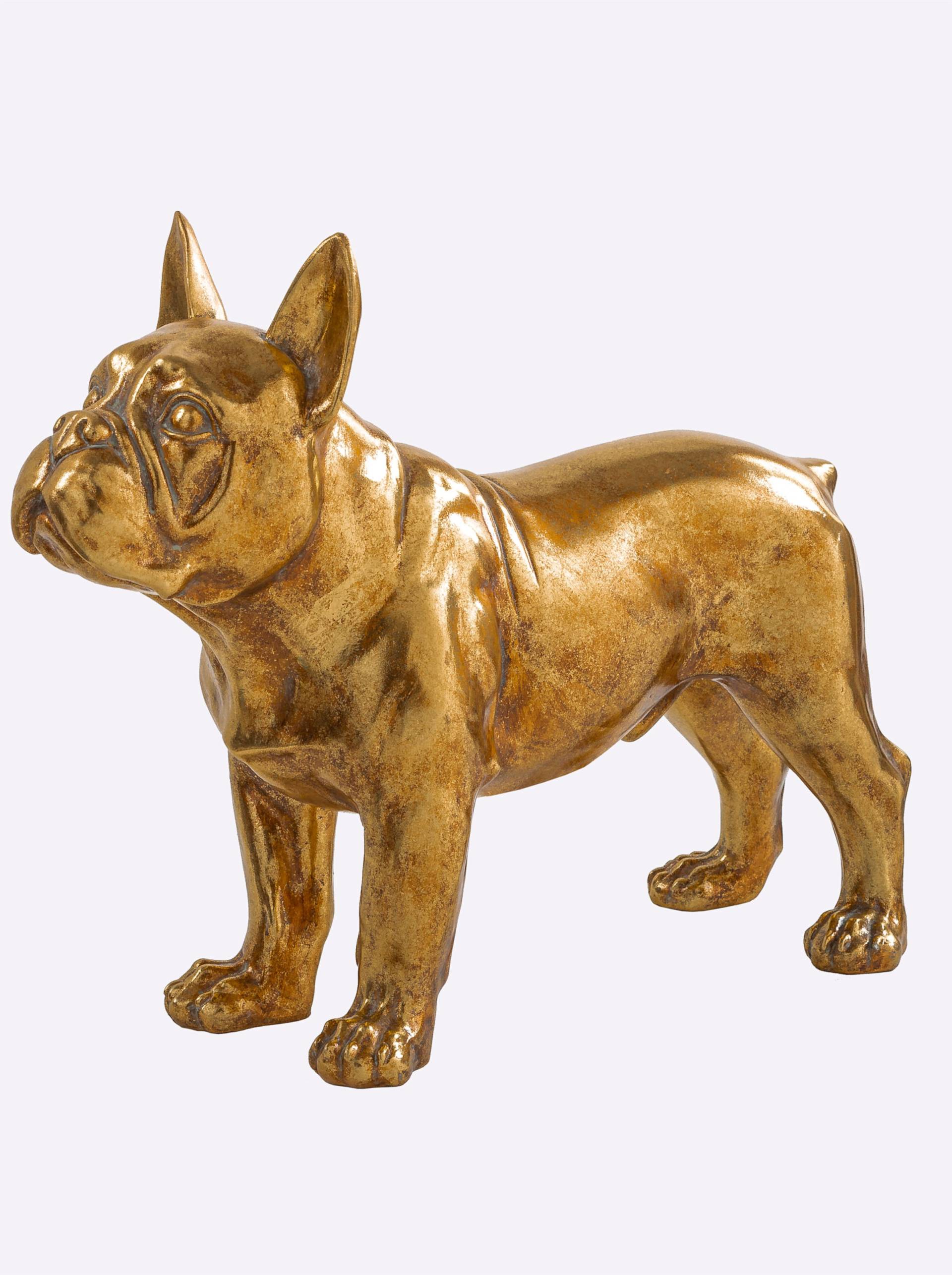 Deko-Hund Bulldogg in goldfarben von heine home von heine home