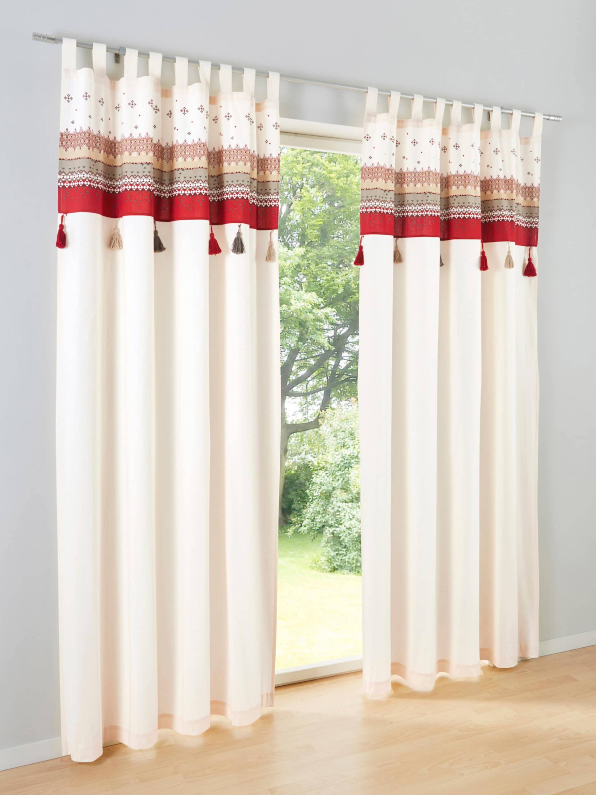 Dekoschal in creme-rot von heine home von heine home