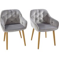 heine home Stuhl, 2er-Set in Samtoptik von heine home