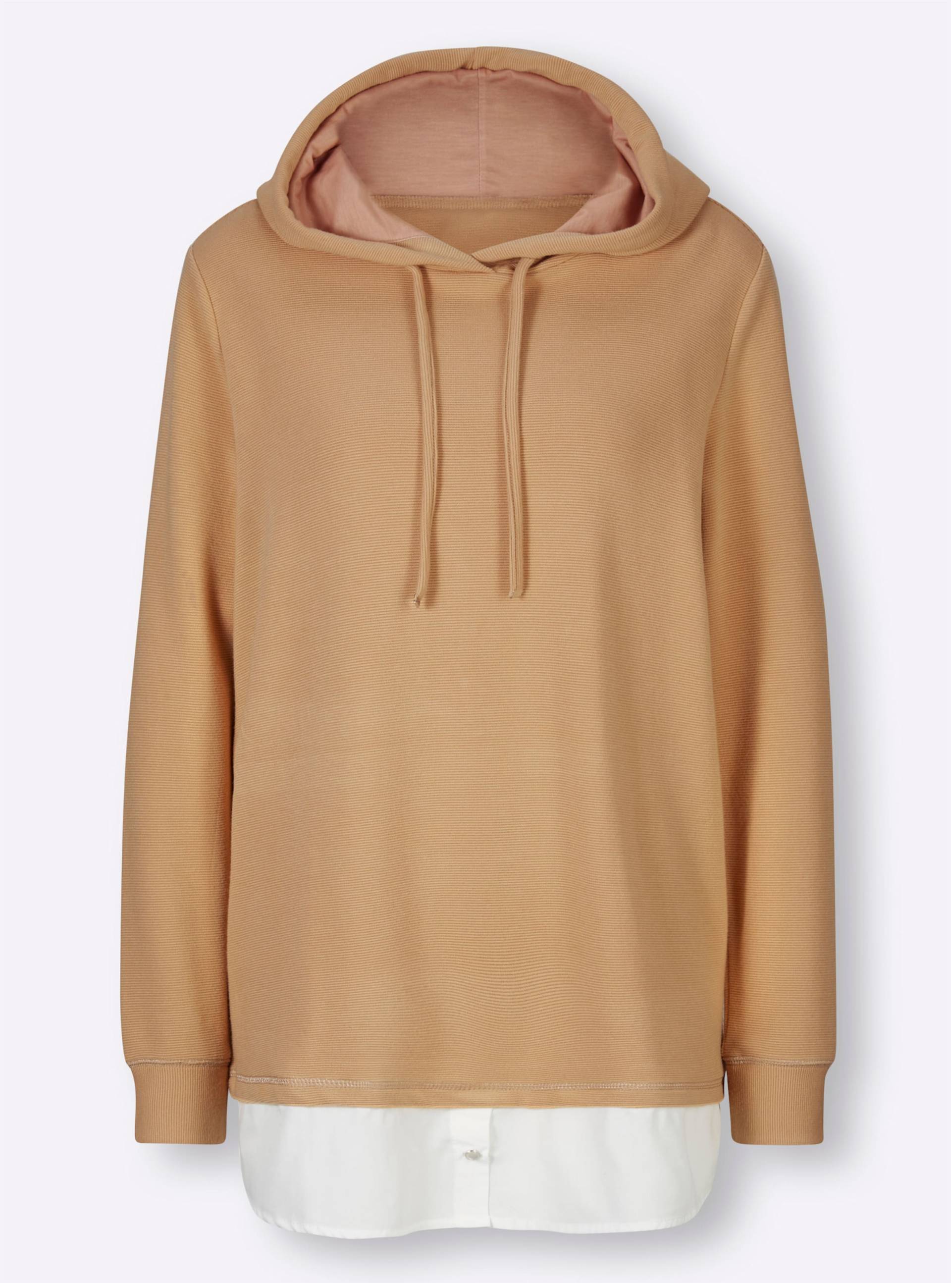 2-in-1-Sweatshirt in camel-weiß von heine von heine