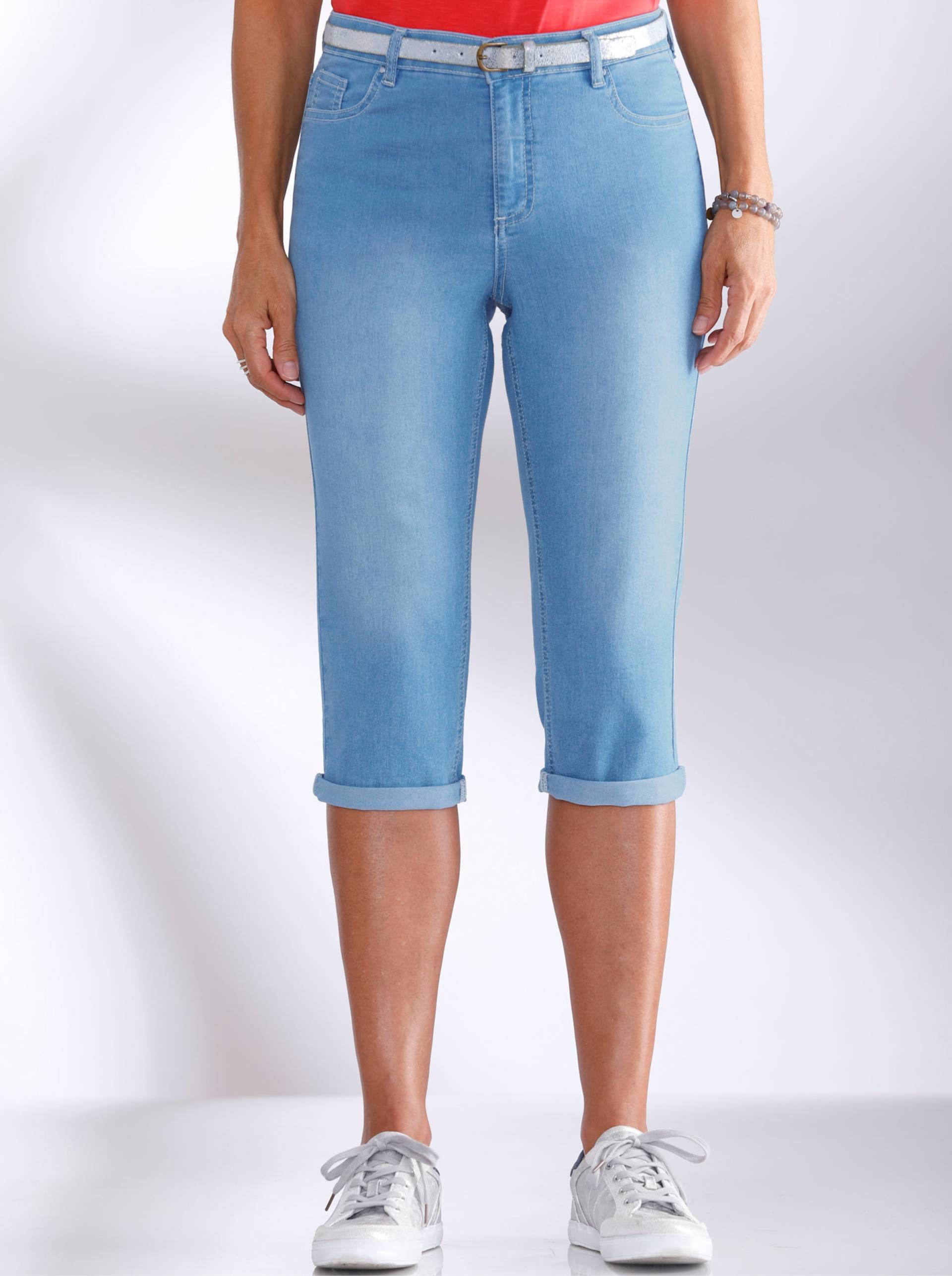 Caprihose in blue-bleached von heine von heine