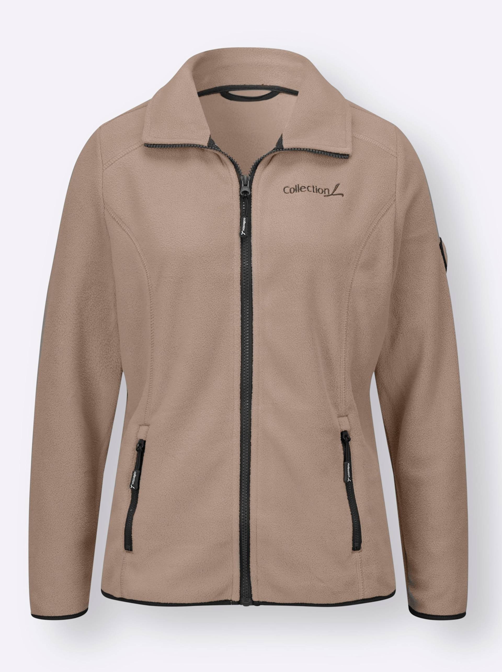 Fleecejacke in taupe von heine von heine