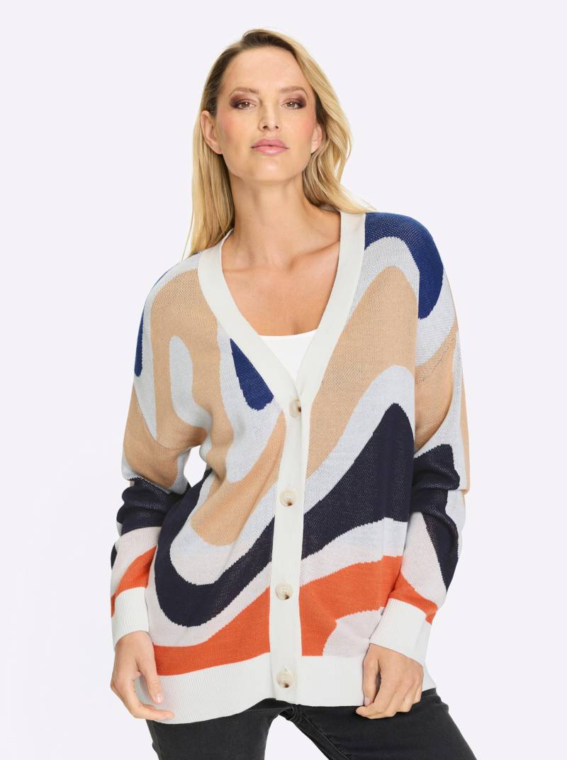 Jacquardstrickjacke von heine