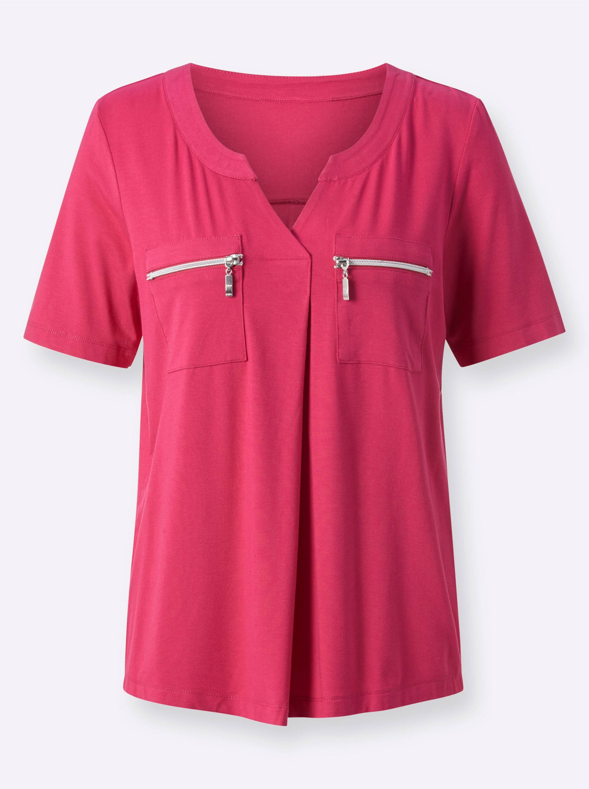 Kurzarmshirt in fuchsia von heine von heine