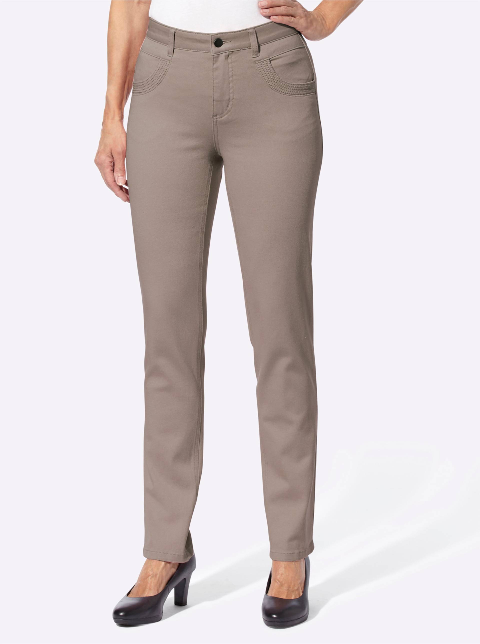 Röhrenjeans in taupe von heine von heine