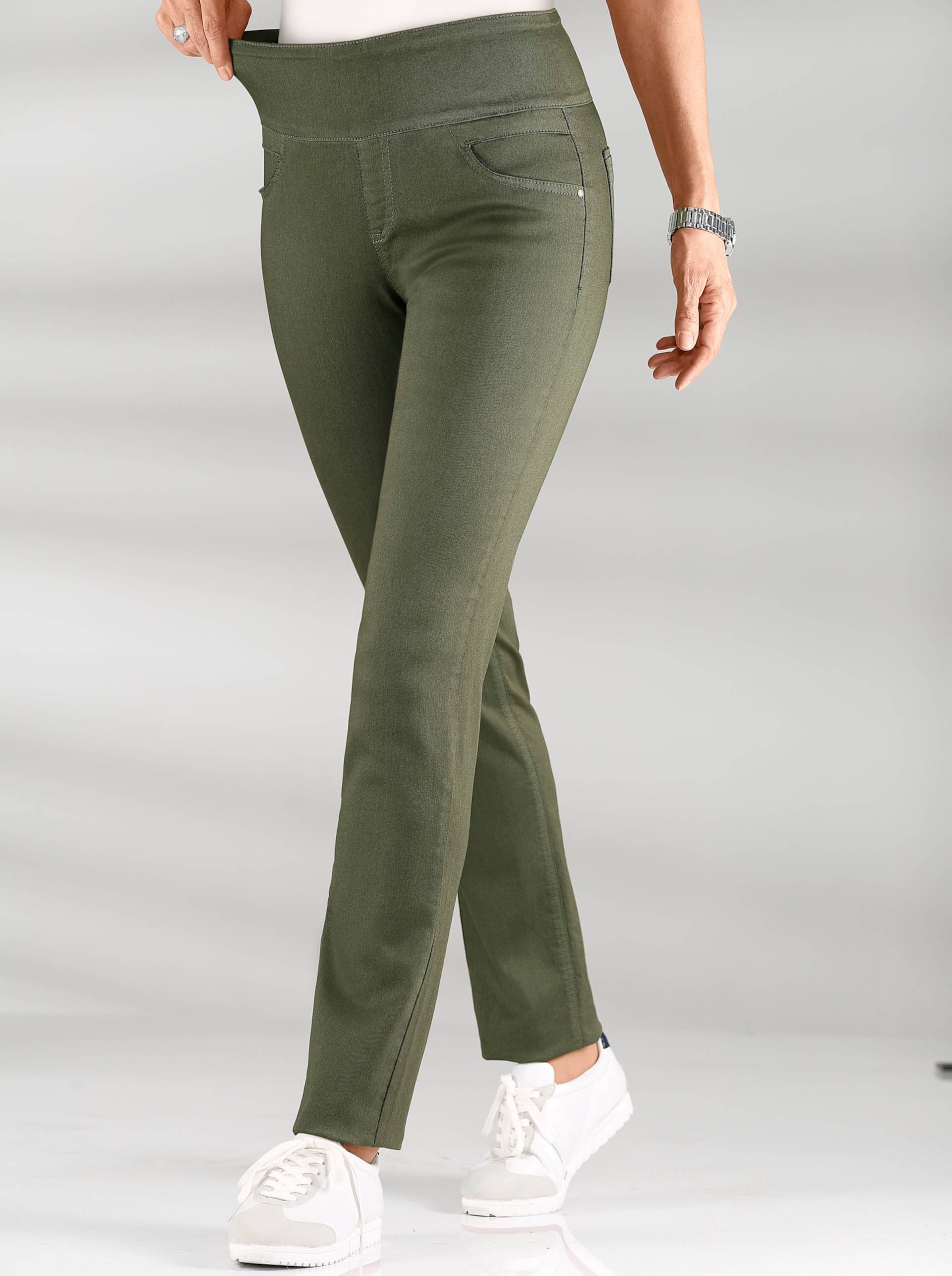 Schlupfhose in khaki von heine von heine