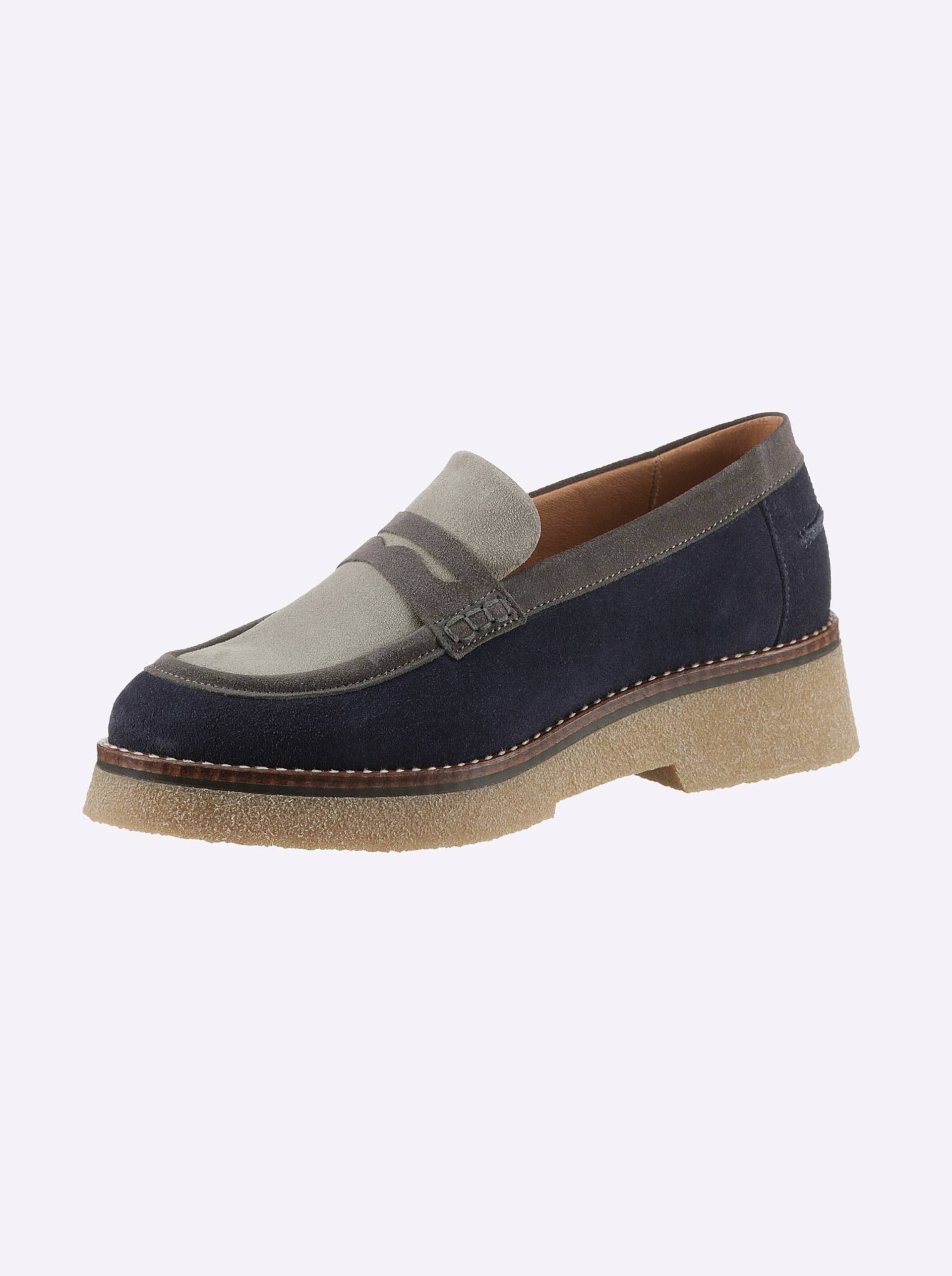 Slipper in marine-grau von heine von heine