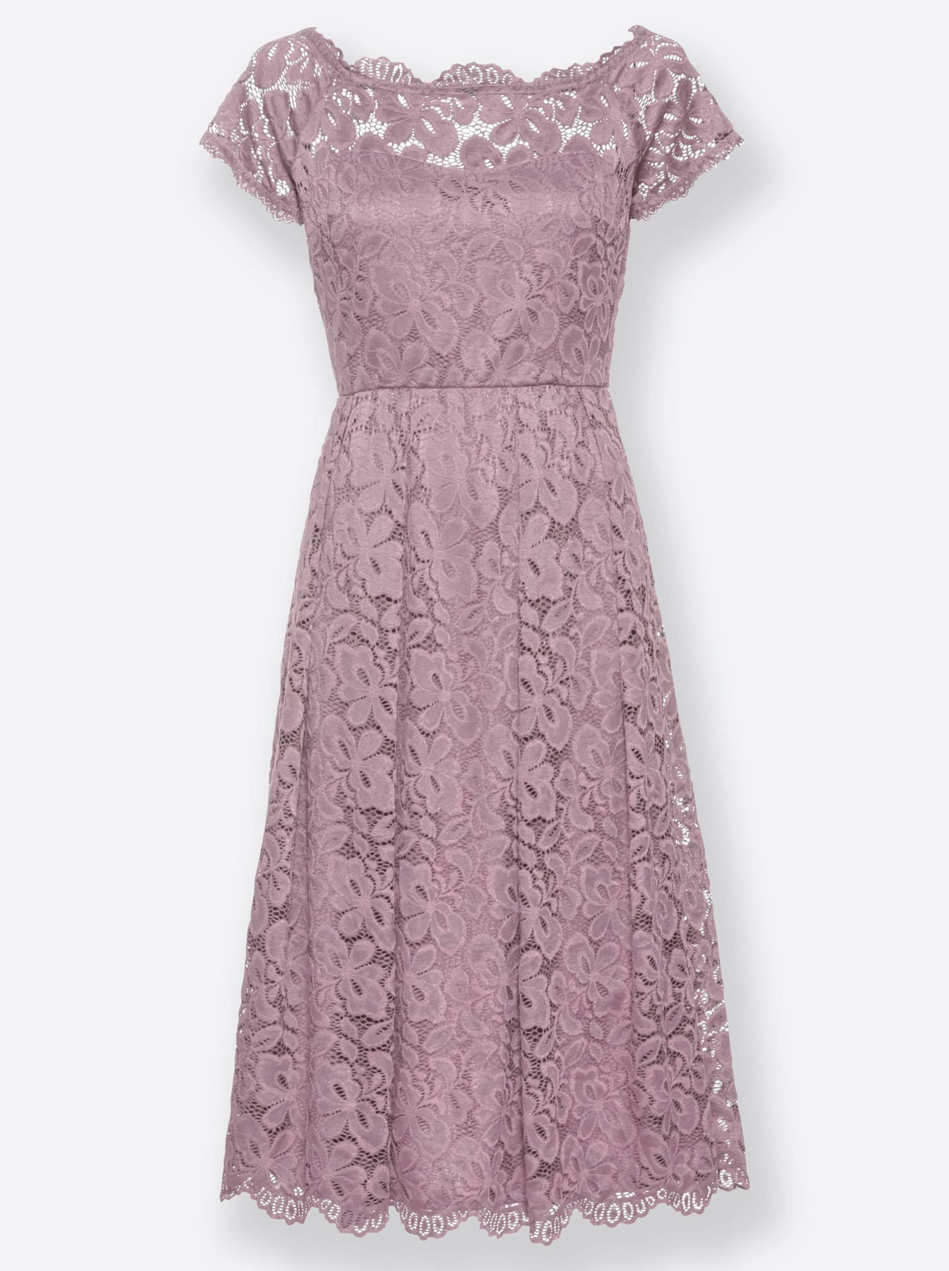 Spitzenkleid in mauve von heine von heine