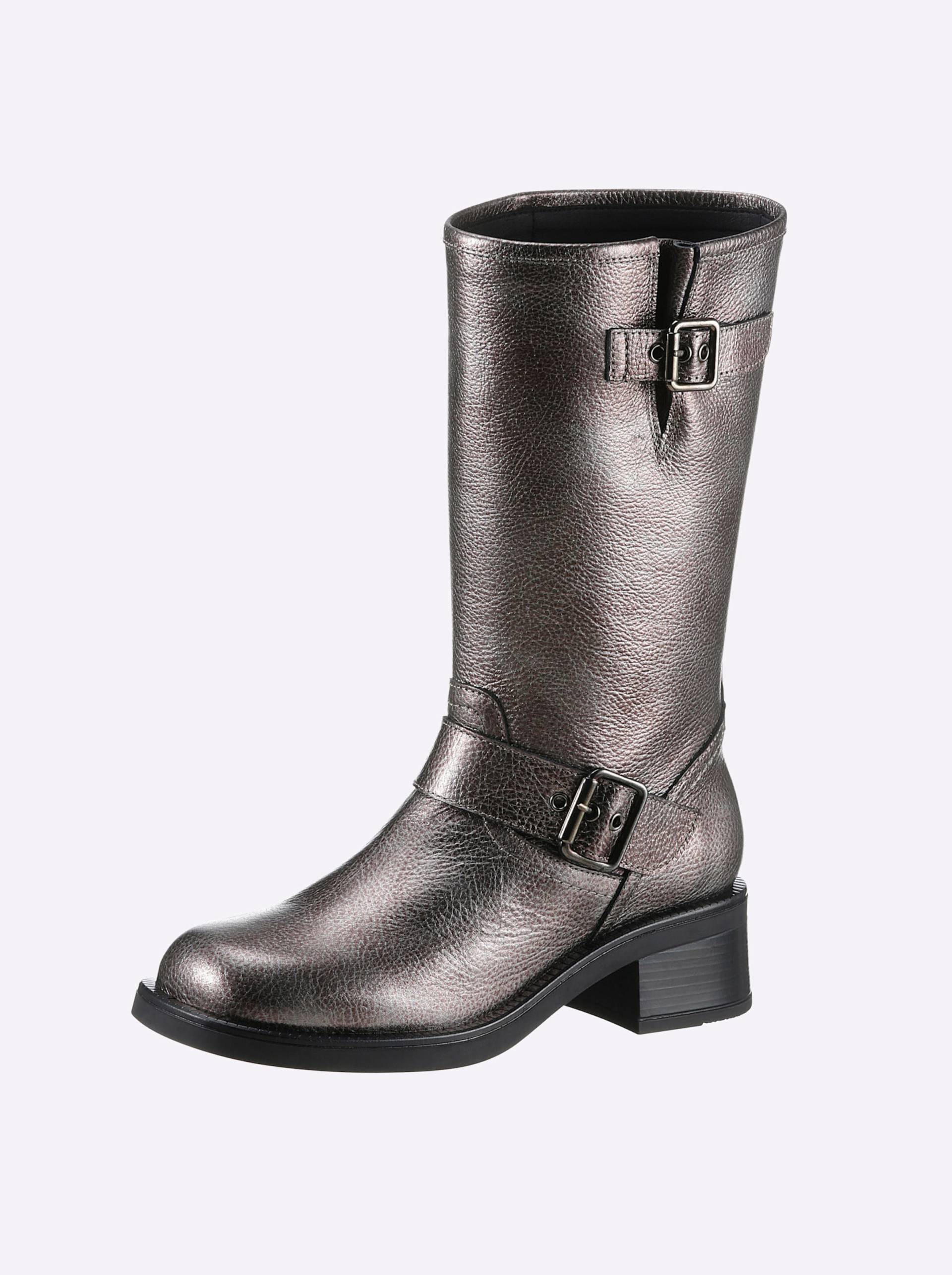 Stiefel in anthrazit-metallic von heine von heine