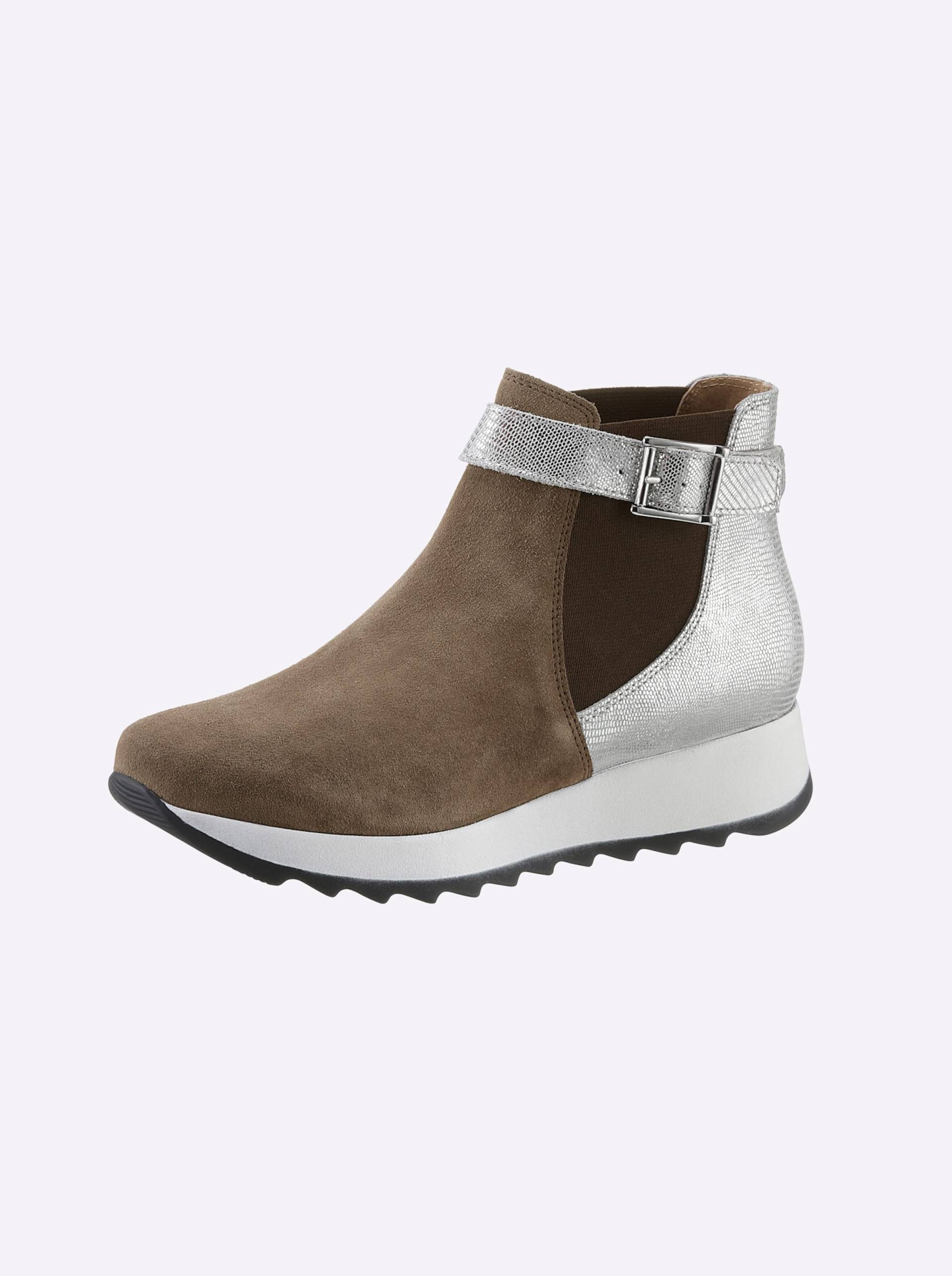 Stiefelette in taupe-silberfarben von heine von heine