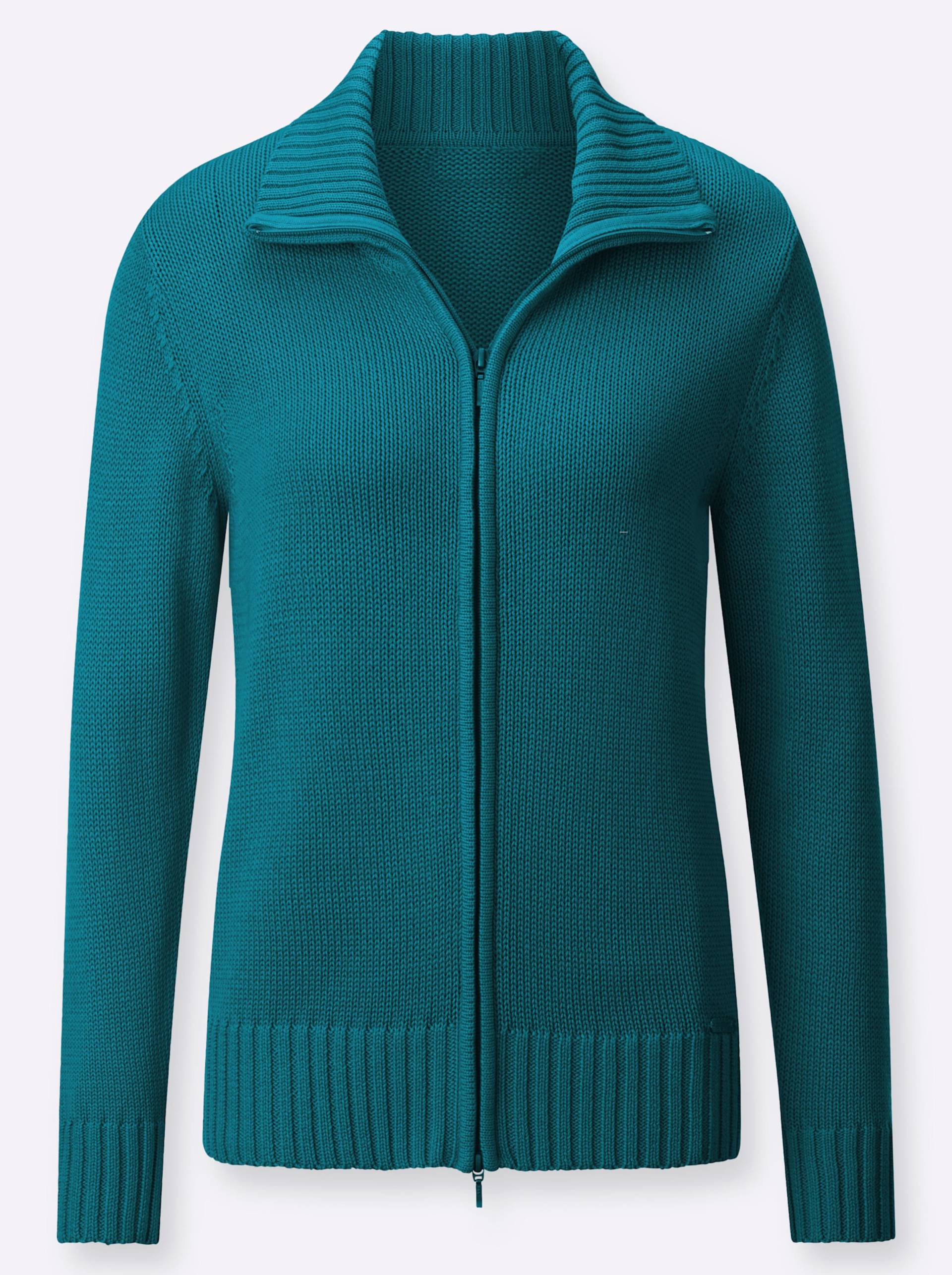 Strickjacke in petrol von heine von heine