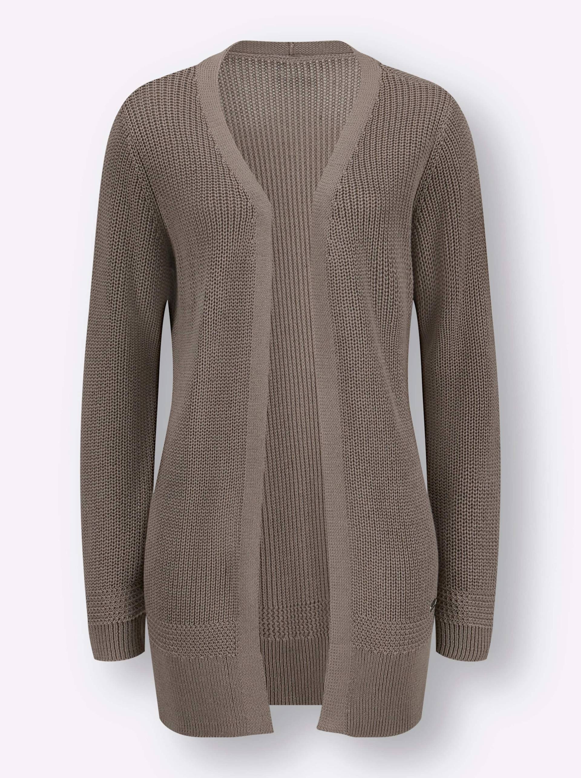 Strickjacke in taupe von heine von heine