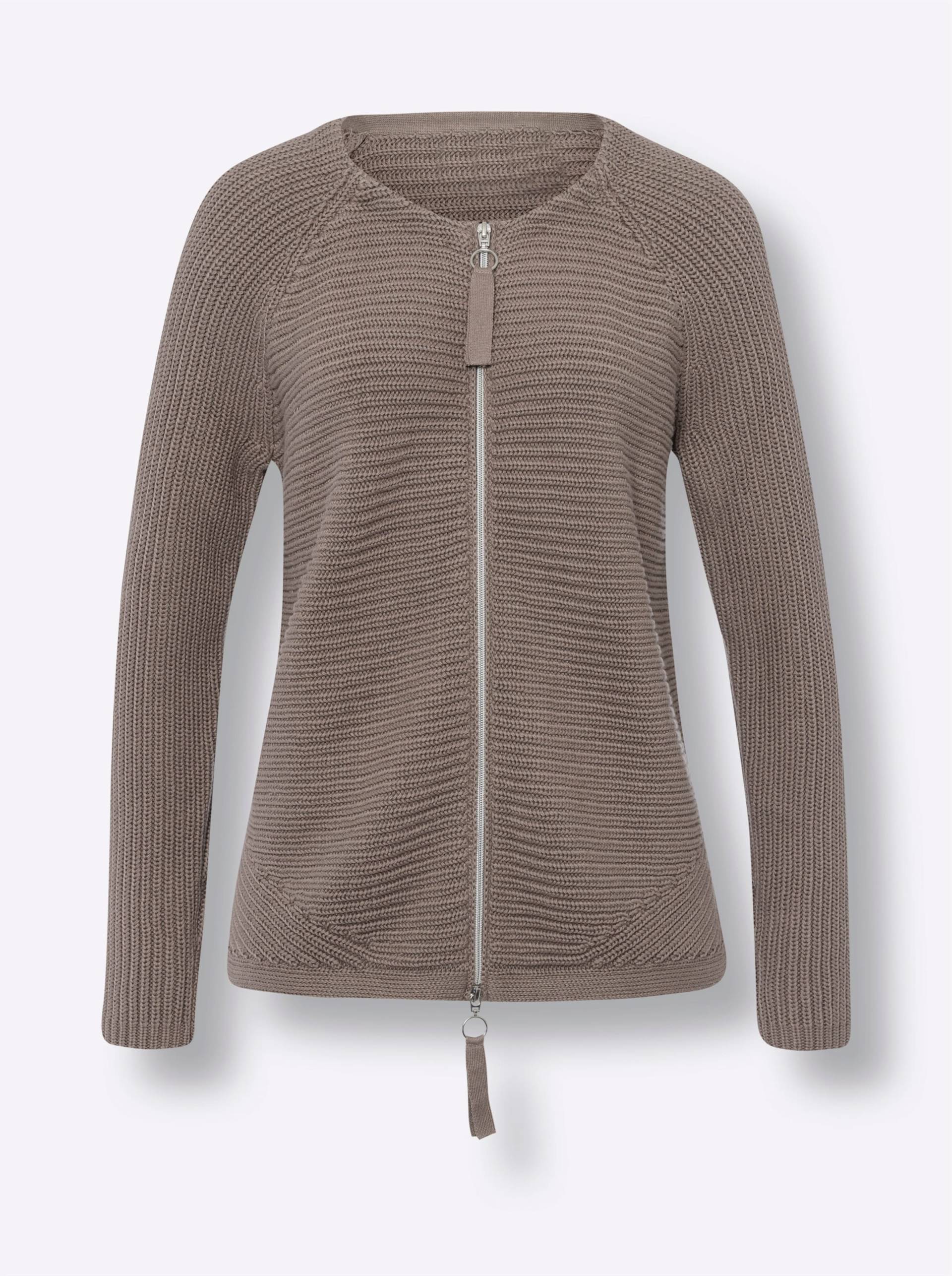 Strickjacke in taupe von heine von heine