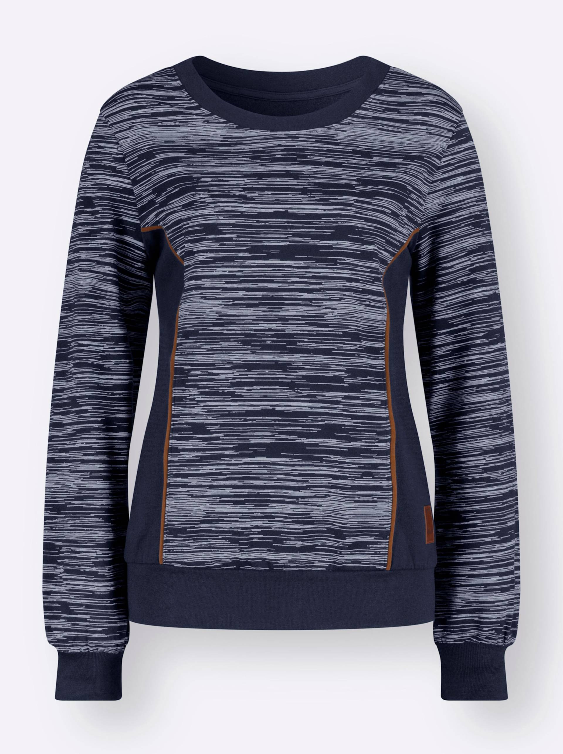 Sweatshirt in marine-ecru-bedruckt von heine von heine