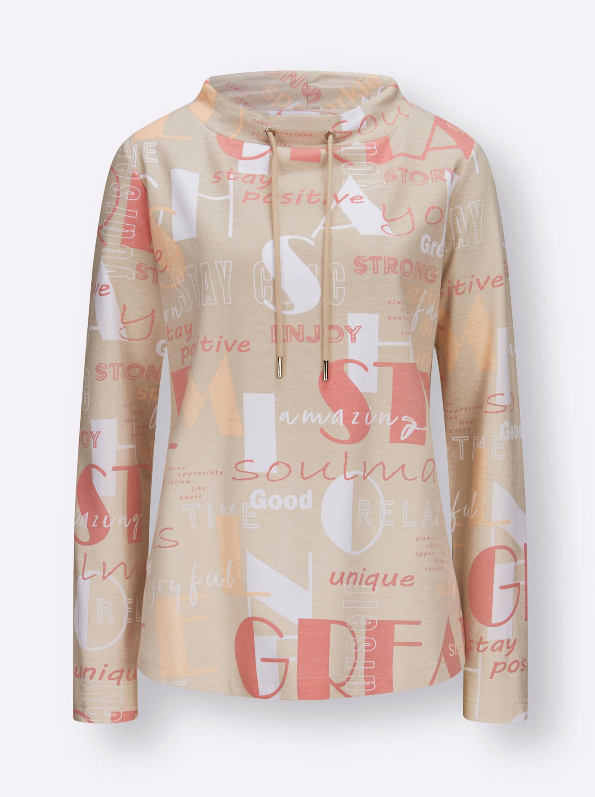 Sweatshirt in flamingo-sand-bedruckt von heine von heine