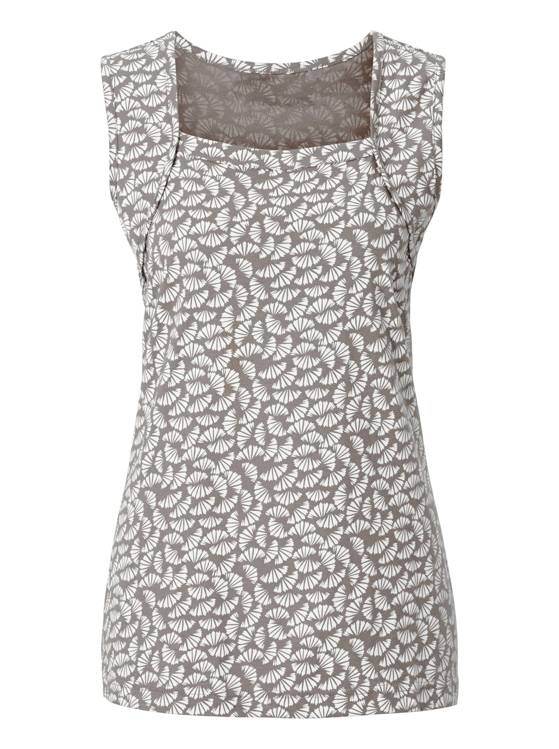 Tanktop in taupe-ecru-gemustert von heine von heine