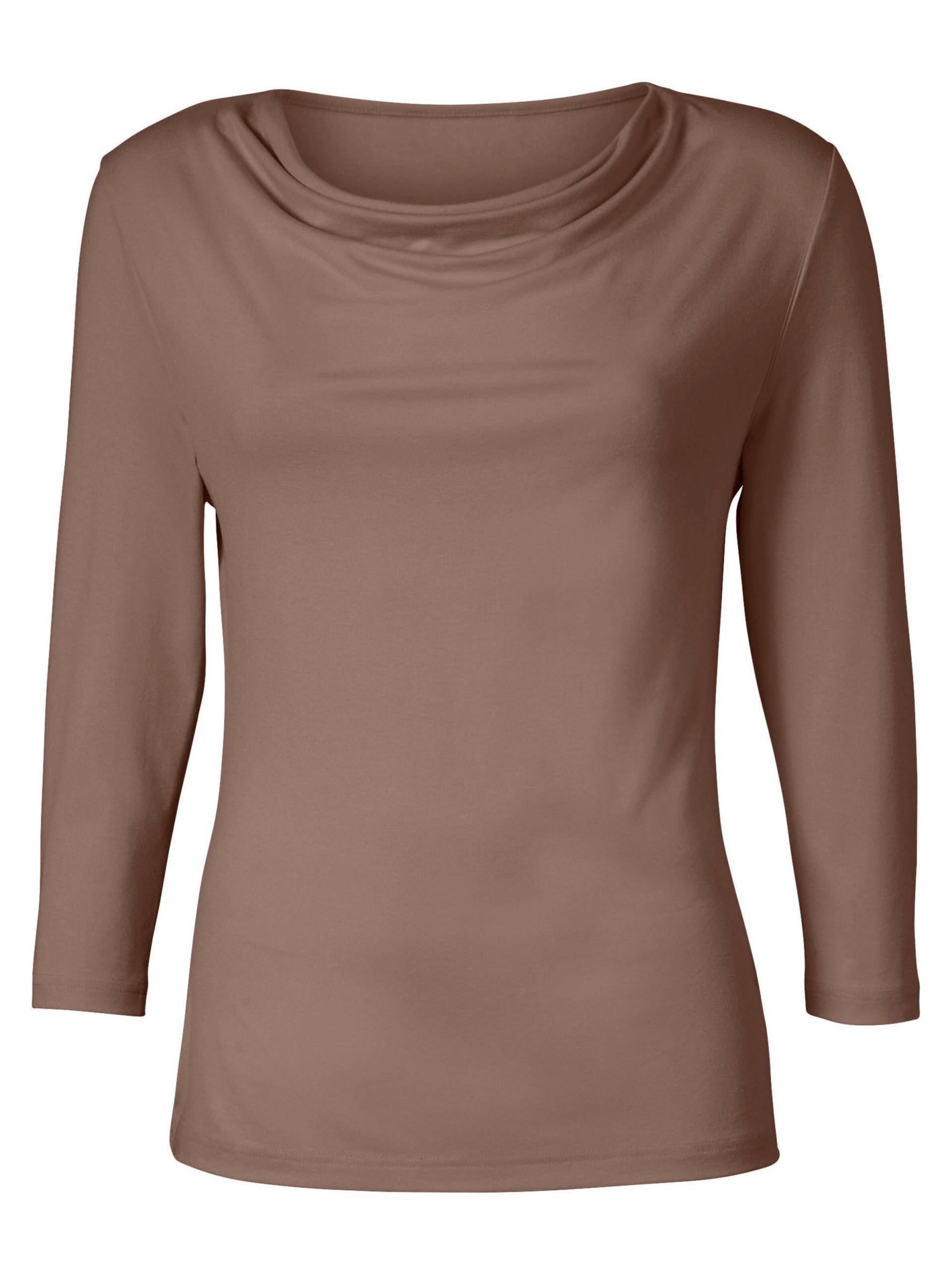 Wasserfallshirt in taupe von heine von heine