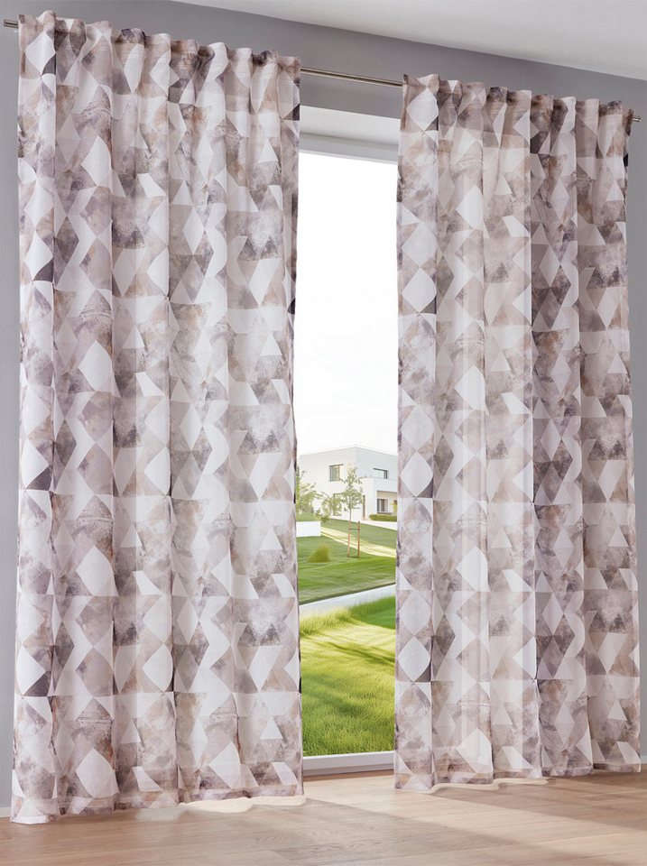 heine Gardine Dekostore (1 St), Multifunktionsband, transparent, Fertigstore gerade Form von heine