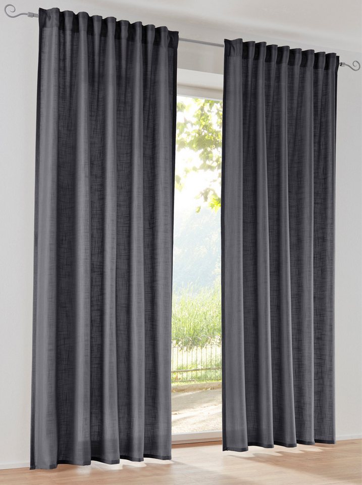 heine Gardine Dekostore, Multifunktionsband (2 St), halbtransparent, Fertigstore gerade Form von heine