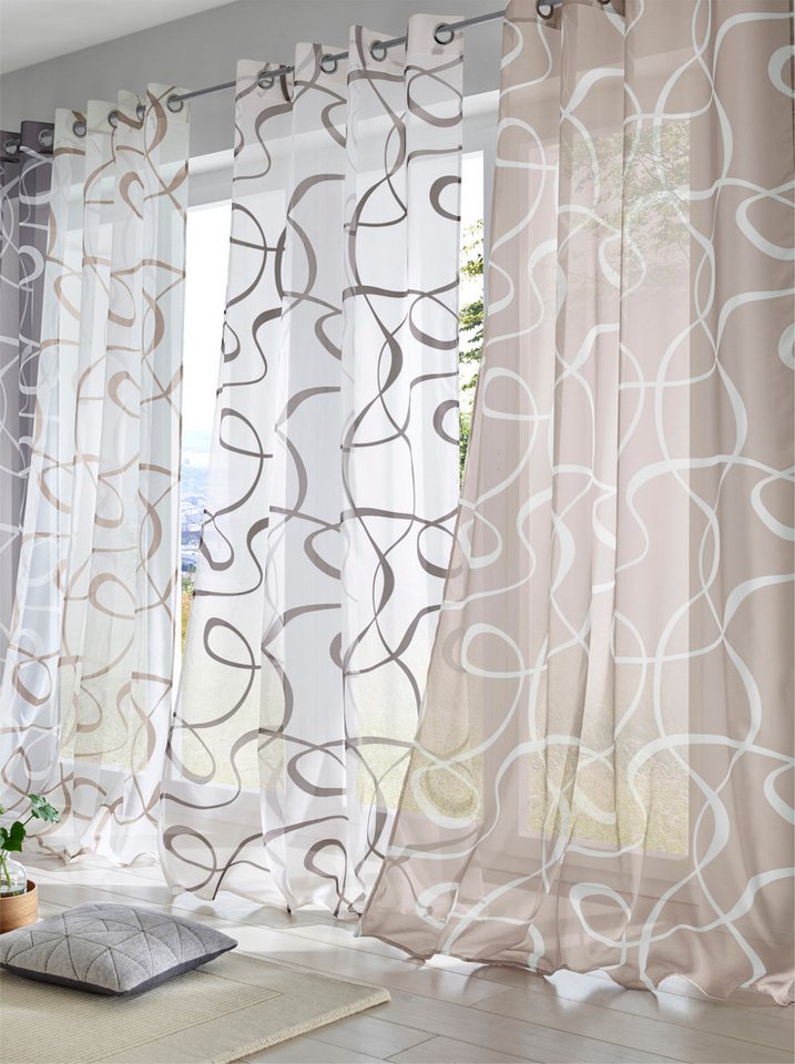 heine Gardine Dekostore (2 St), Multifunktionsband, halbtransparent von heine