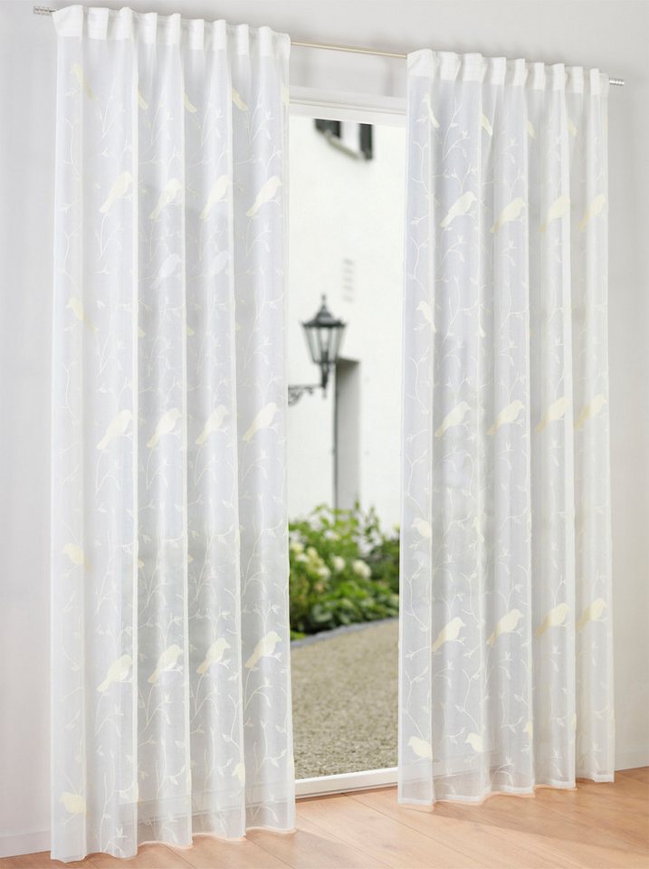 heine Gardine Dekostore (1 St), Multifunktionsband, transparent, Fertigstore gerade Form von heine