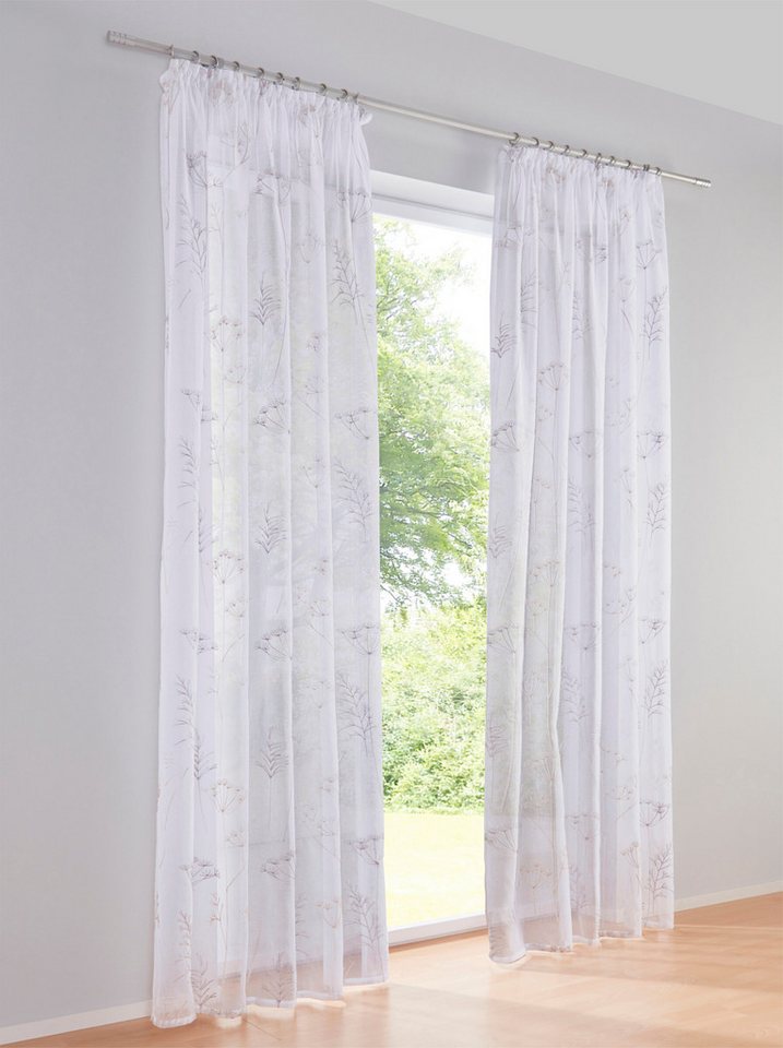 heine Gardine Dekostore (1 St), Multifunktionsband, transparent, Fertigstore gerade Form von heine