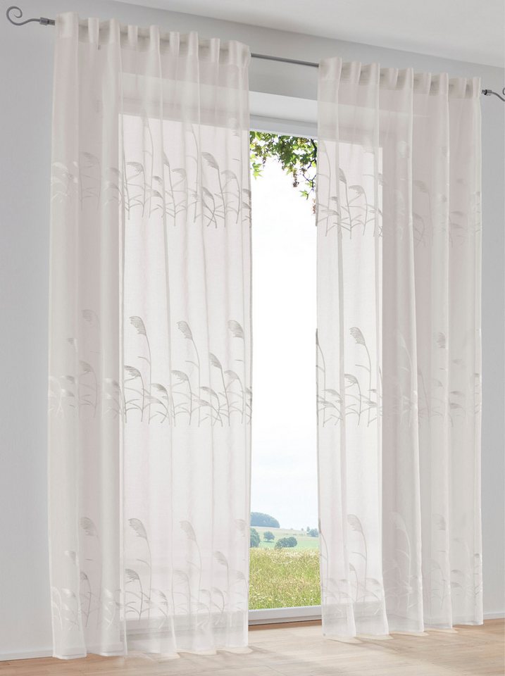 heine Gardine Dekostore (1 St), Multifunktionsband, transparent, Fertigstore gerade Form von heine