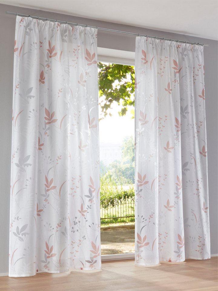 heine Gardine Dekostore, Ösen (1 St), halbtransparent, Fertigstore gerade Form von heine