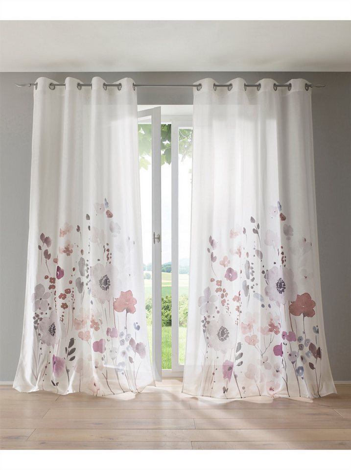 heine Gardine Dekostore, Ösen (1 St), halbtransparent von heine