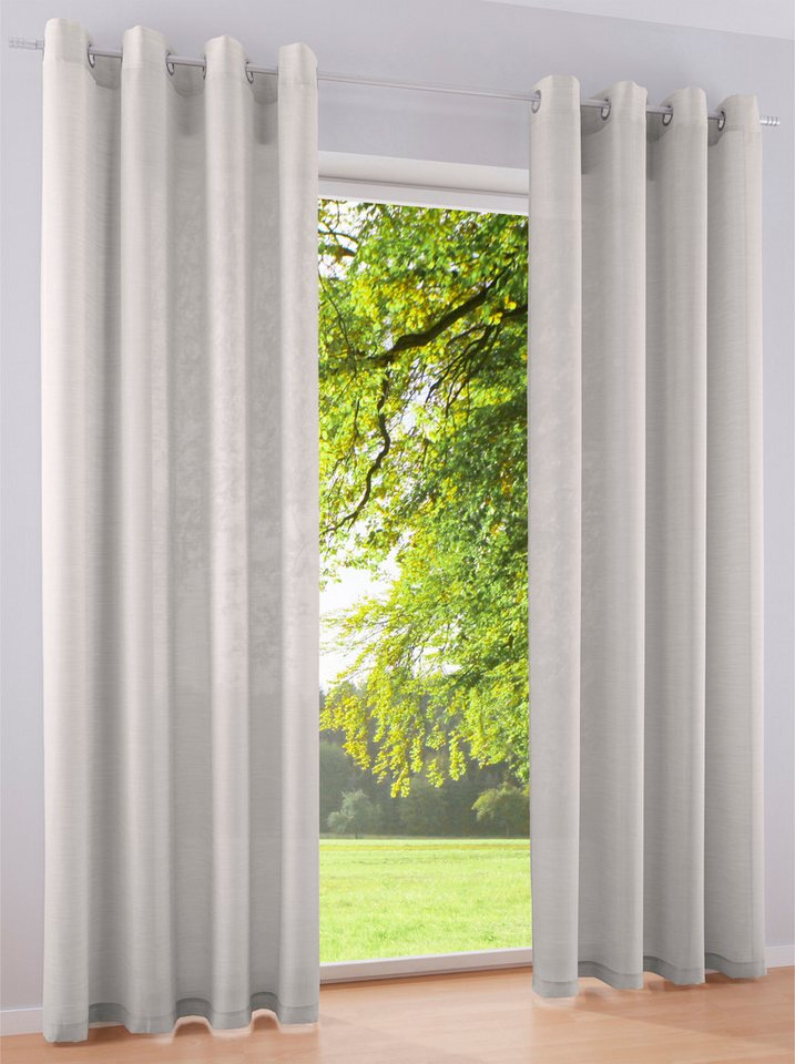 heine Gardine Dekostore (1 St), Ösen, halbtransparent, Fertigstore gerade Form von heine