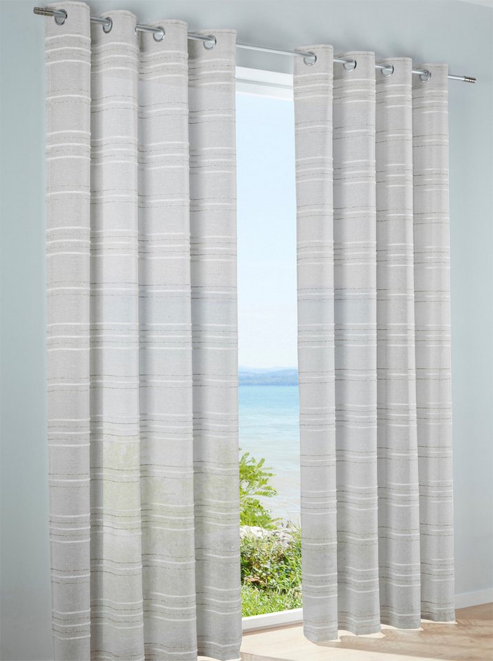 heine Gardine Dekostore, Ösen (1 St), halbtransparent, Fertigstore gerade Form von heine