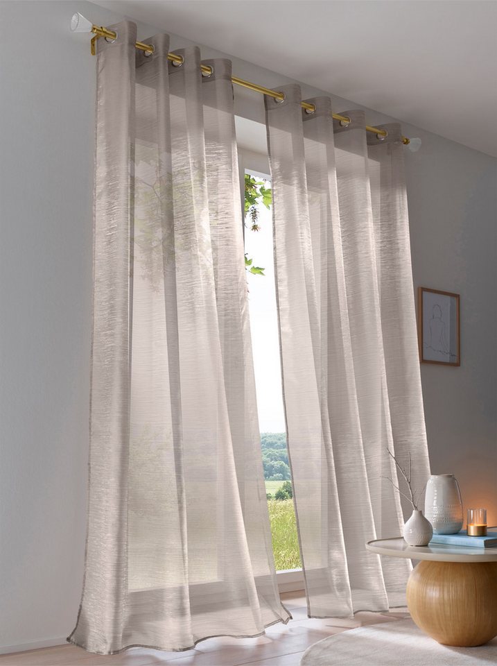 heine Gardine Dekostore (1 St), Ösen, transparent, Fertigstore gerade Form von heine